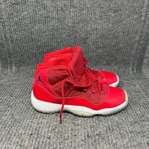 Nike Air Jordan 11 Retro Win Like 96 Red White Womens 7 (5.5Y) GS 378038-623